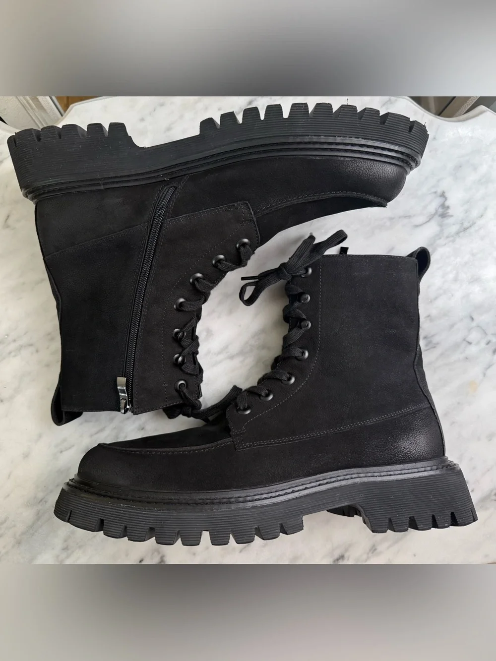 Steve Madden Walvia Nubuck Lug Sole Work Boots Size 11 NWOT